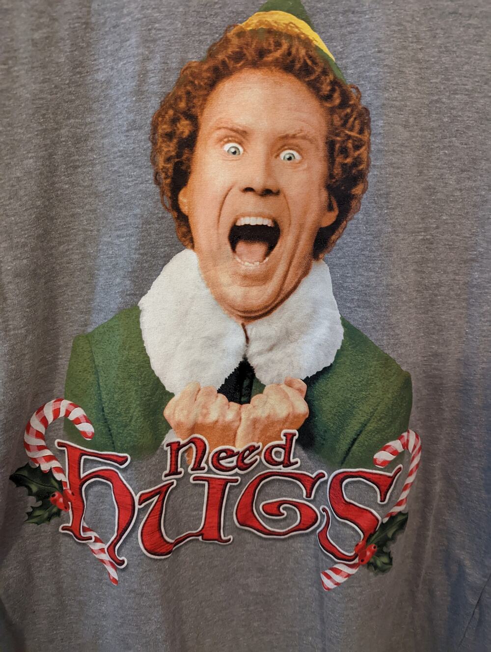 Juniors XL or Unisex Small- Christmas T-shirt - Elf Will Ferrel